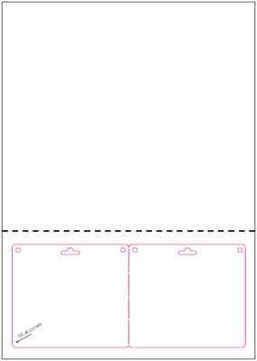 601003 butterflybadge 1 op 1 met perforatie tekening