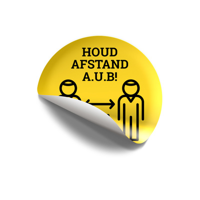 Creator meeting support   1 5 meter afstand   afstand houden aub   vloersticker   h0004p