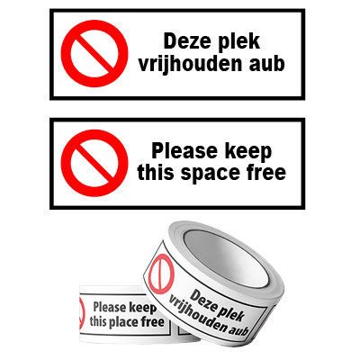 H0031   creator meeting support   tape   deze plek vrijhouden