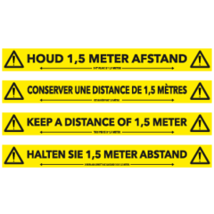 Vloersticker - Houd 1,5 meter afstand 