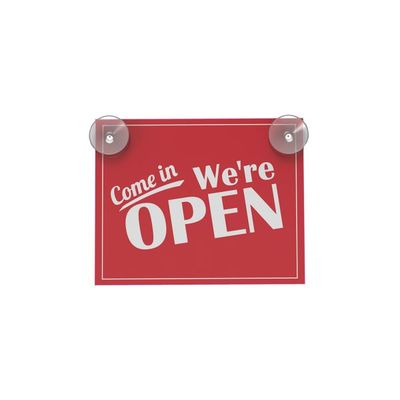 Zuignap bordjes we're open