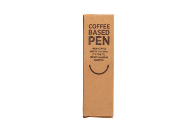 Koffieresten pen met verpakking