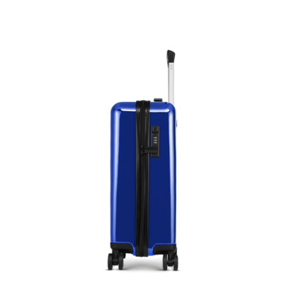 Handbagage   koffer   55 cm   donker   blauw  zijkant