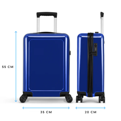 Handbagage   koffer   55 cm   donker   blauw   afmetingen
