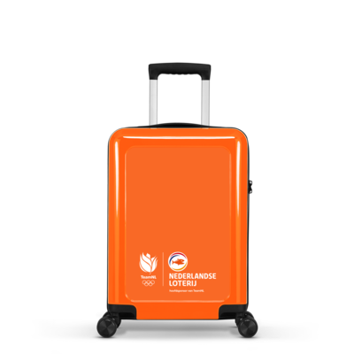 Handbagage   koffer   55cm   oranje   print