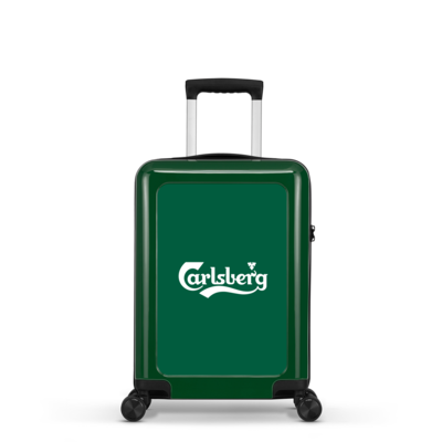 Handbagage   koffer   55cm   donker   groen   print