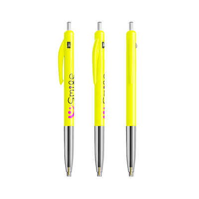 1101045 bic ballpoints m10 diverse geel bedrukt