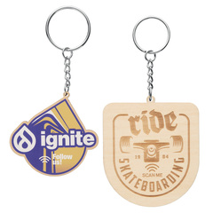 Houten scanbare NFC-sleutelhangers