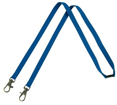 Lanyard blauw  %2810x800 2 haken%29